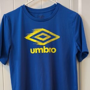 Vintage Umbro Blue T-Shirt with Yellow Logo